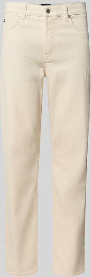 Boss straight fit jeans met kasjmier-aandeel model - Foto 3