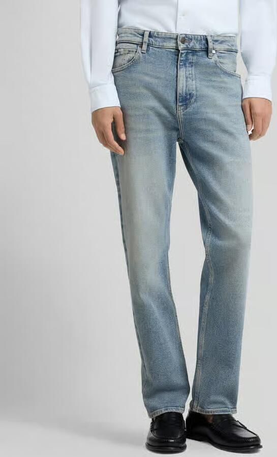 Boss straight fit jeans van katoenmix - Foto 2
