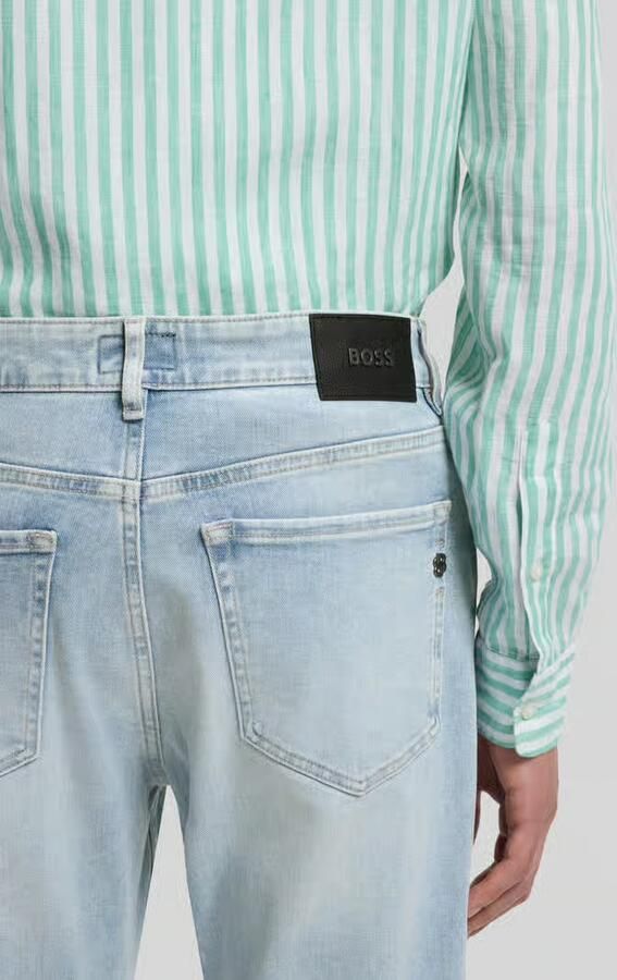 Boss straight fit jeans van katoenmix model 'C-OGDEN'