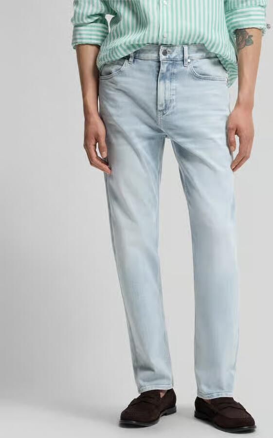 Boss straight fit jeans van katoenmix model 'C-OGDEN' - Foto 3