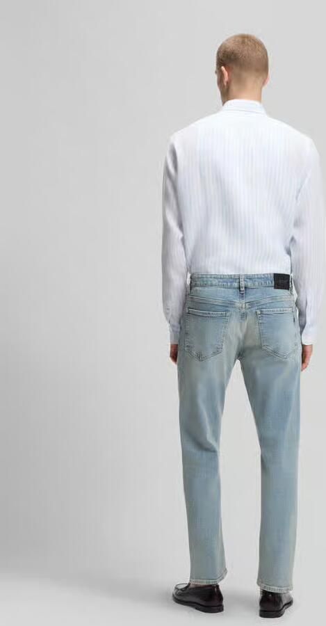 Boss straight fit jeans van katoenmix model 'C-OGDEN' - Foto 4