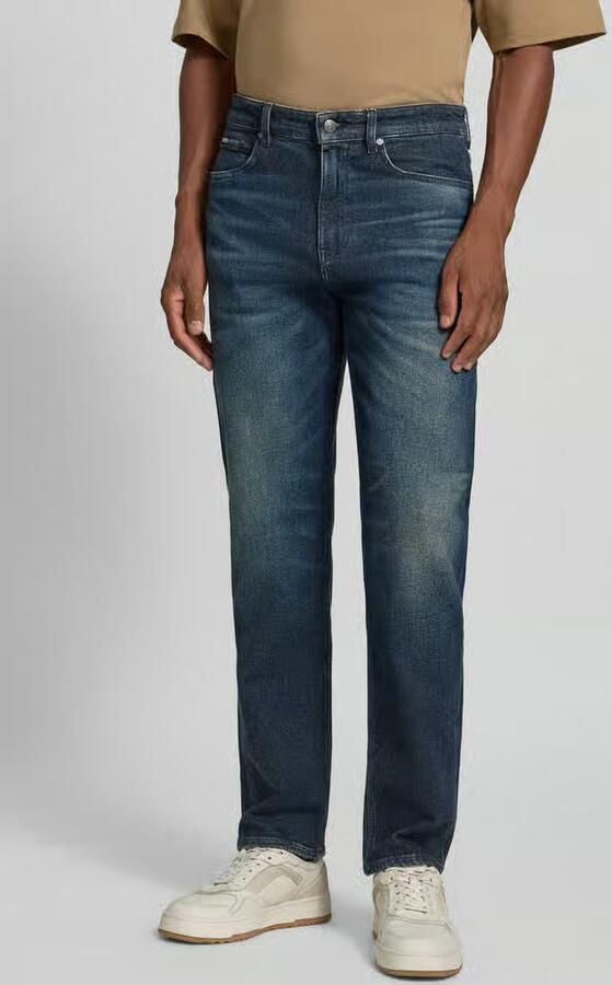 Boss straight fit jeans van katoenmix model 'C-Ogden' - Foto 3