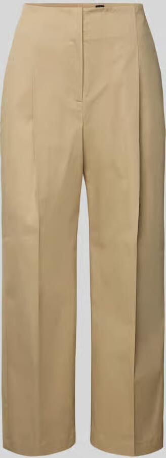 Boss Straight leg bandplooibroek van katoenmix model 'TULOTTA'