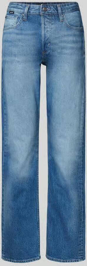 Boss Straight leg jeans met labeldetail model 'HEIGHT-CLASSIC JEAN' - Foto 2
