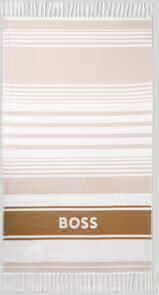 Boss Strandlaken van puur katoen met logodetail