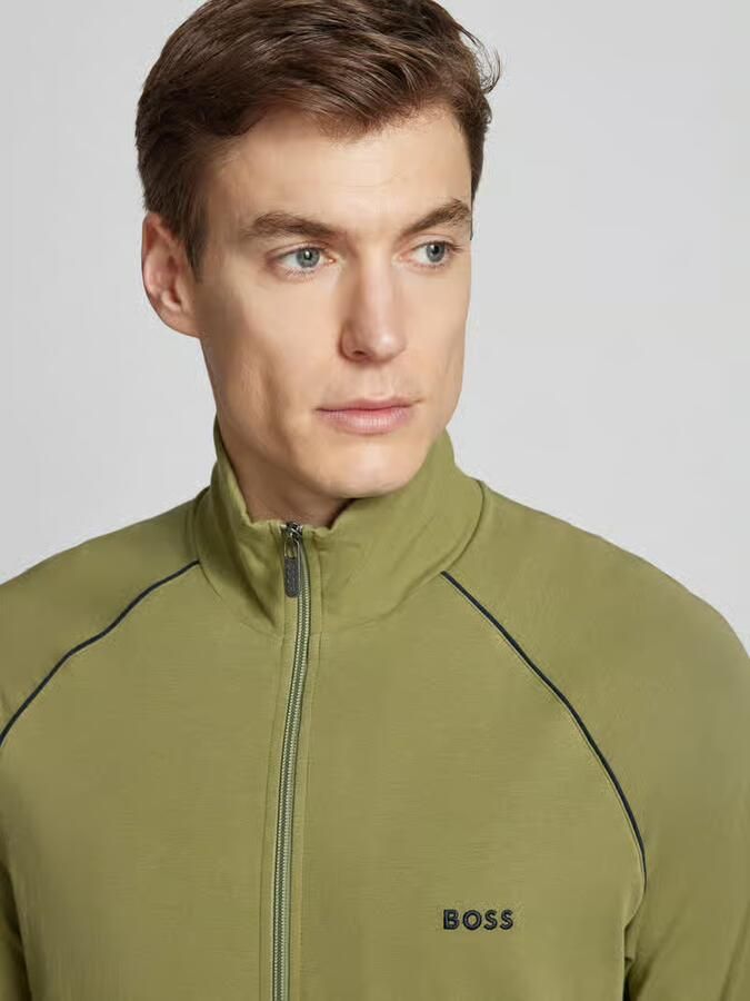 Boss Sweatjack met labelstitching model 'Mix&Match' - Foto 2