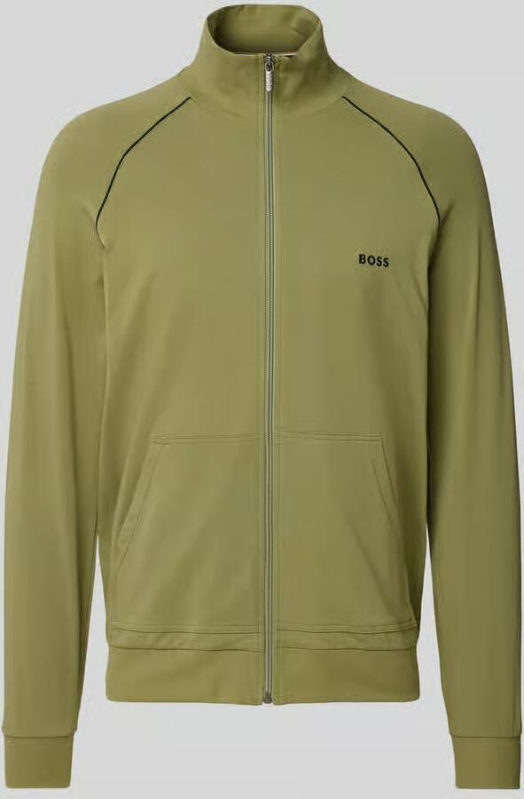 Boss Sweatjack met labelstitching model 'Mix&Match'
