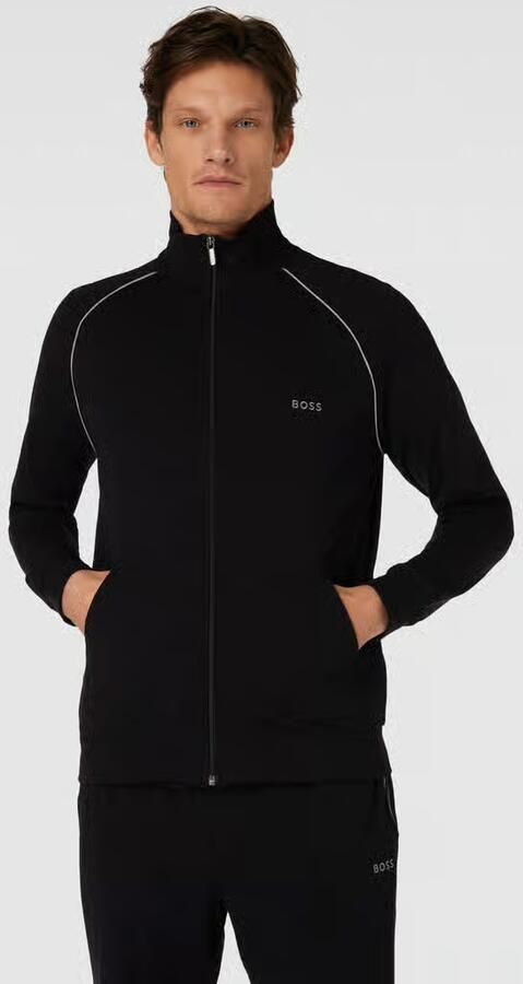 BOSS Sweatvest Mix&Match Jacket Z met contrastnaad op de mouw - Foto 2