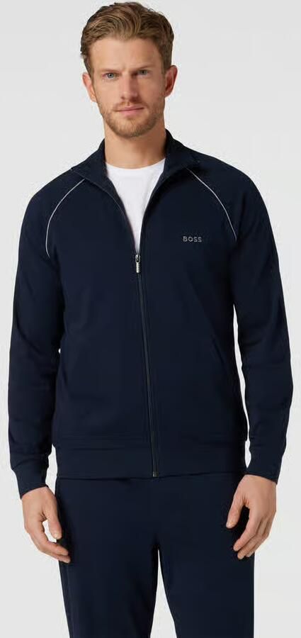 BOSS Sweatvest Mix&Match Jacket Z met contrastnaad op de mouw - Foto 2