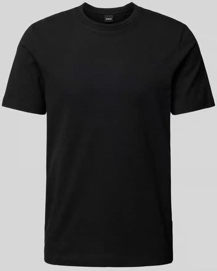 Boss T-shirt met geribde ronde hals model 'TIBURT' - Foto 2