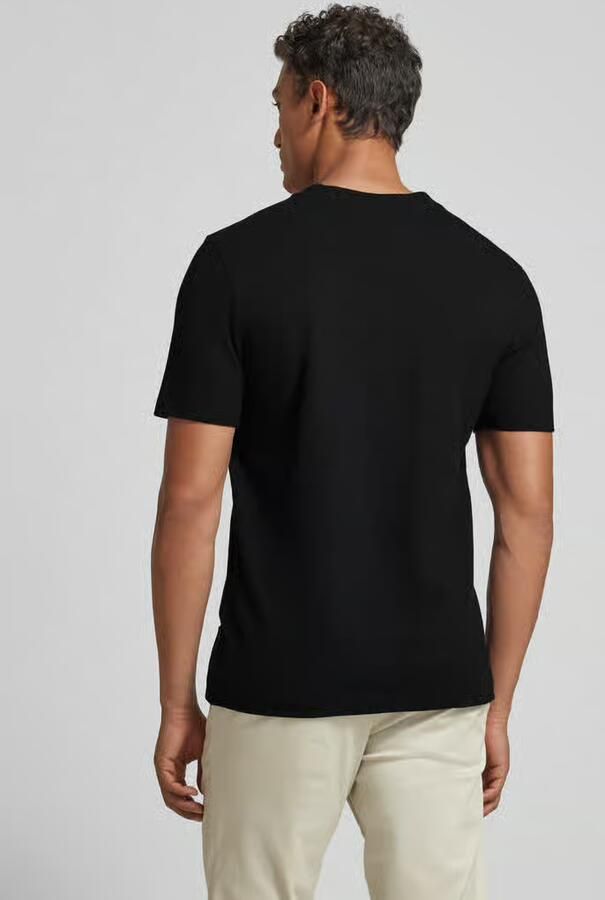 Boss T-shirt met geribde ronde hals model 'TIBURT' - Foto 4