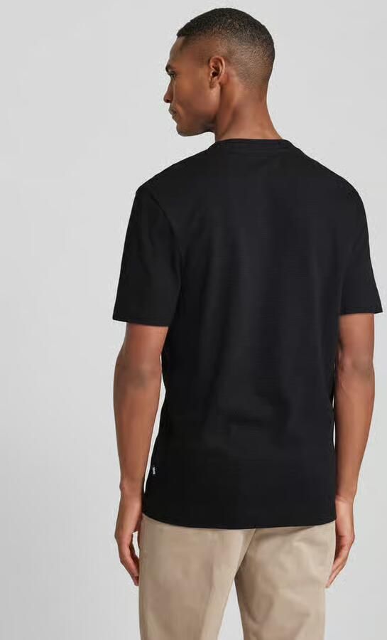 Boss T-shirt met geribde ronde hals model 'TIBURT' - Foto 6