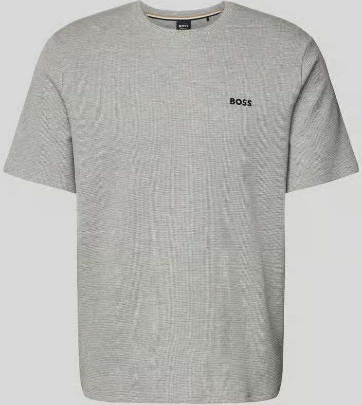 Boss Waffle T-Shirt Grey- Heren Grey