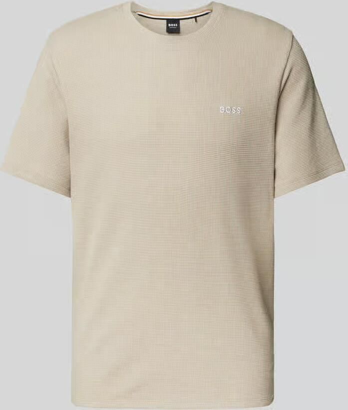 Boss Waffle T-Shirt Brown- Heren Brown - Foto 2