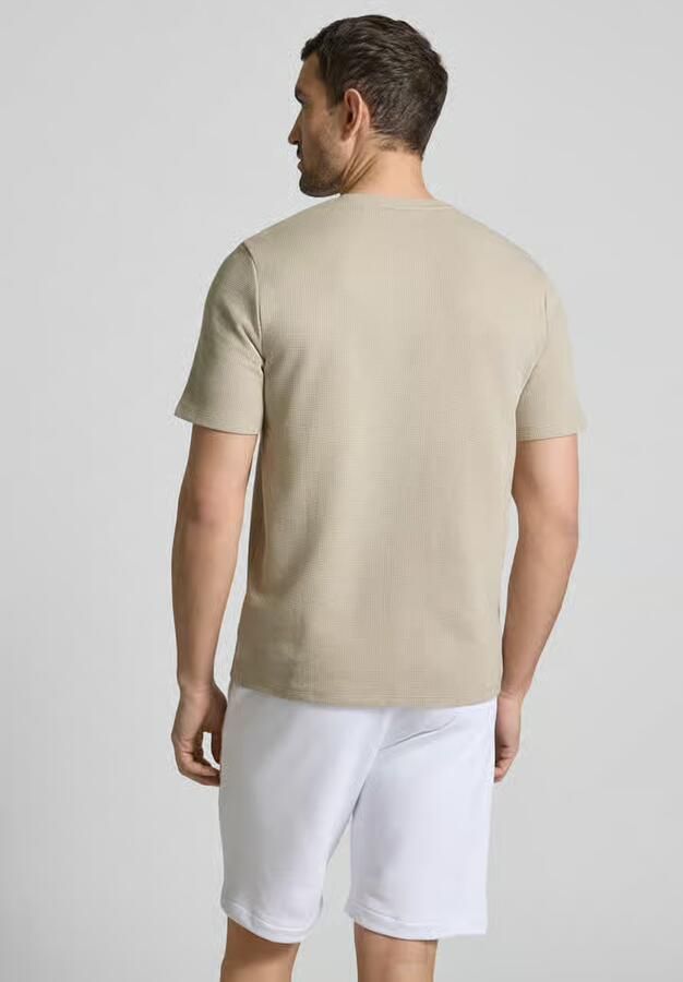 Boss Waffle T-Shirt Bruin- Heren Bruin - Foto 4