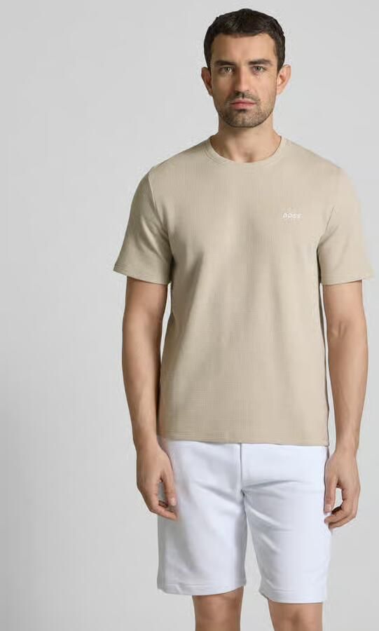Boss Waffle T-Shirt Bruin- Heren Bruin - Foto 5