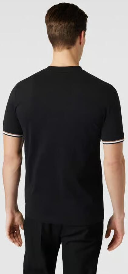 Hugo Boss Thompson 04 T-Shirt met Gestreepte Afwerking Black Heren - Foto 2