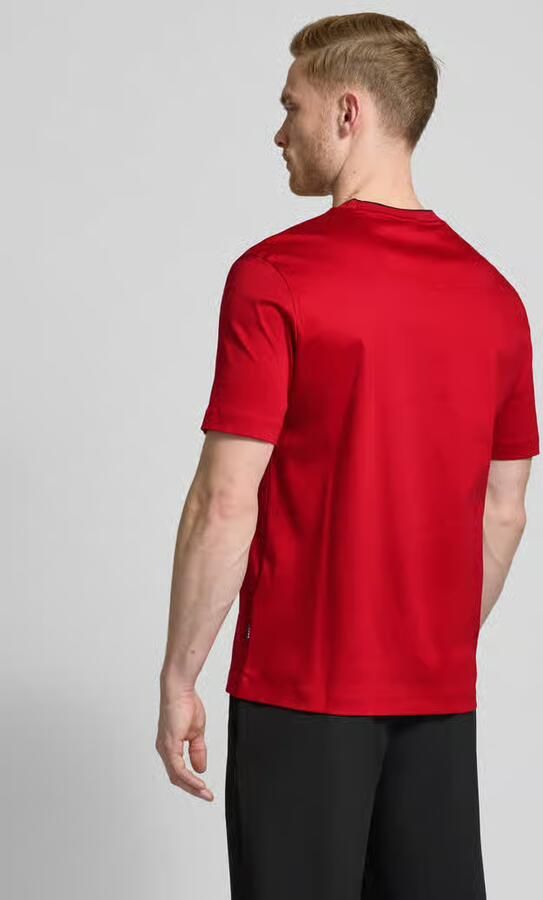 Boss T-shirt met motief- en labelstitching model 'Taut' - Foto 4