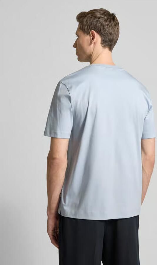 Hugo Boss Blauw T-shirt met Double B-monogram Blue Heren