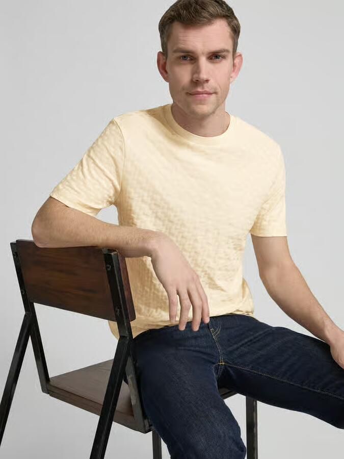 Boss T-shirt met structuurmotief model 'Thompson' - Foto 3