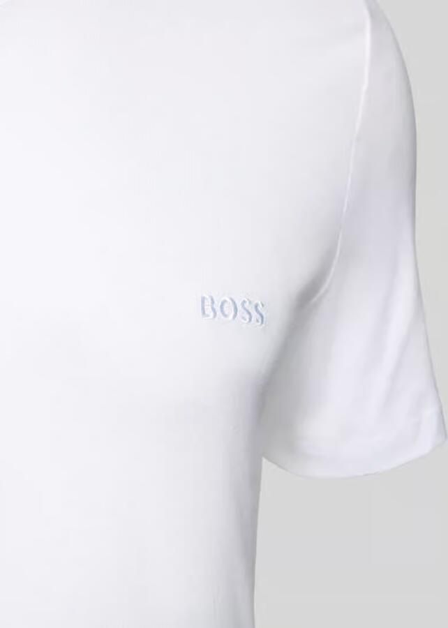 Boss Katoenen T-shirts 3-pack Regular Fit V-hals Logo Borduursel White Heren - Foto 11