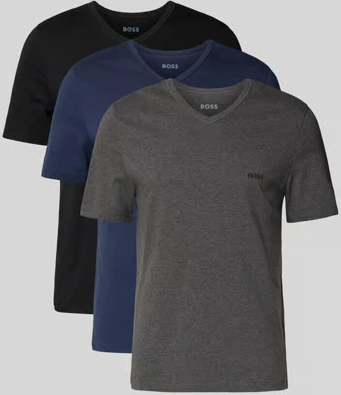Boss T-shirt met V-hals in een set van 2 stuks model 'Classic' - Foto 4