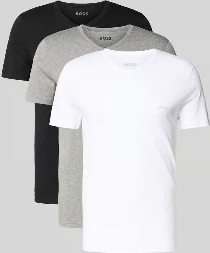 Boss regular fit T-shirt van puur katoen model 'CLASSIC' in set van 3 - Foto 11