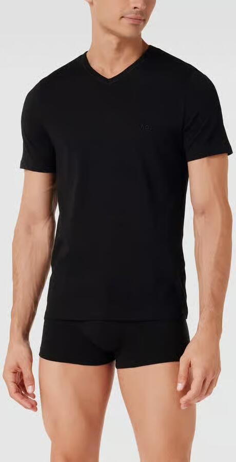 Boss Katoenen T-shirts 3-pack Regular Fit V-hals Logo Borduursel Black Heren - Foto 5