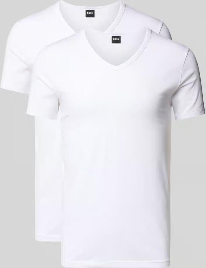 Boss T-shirt met V-hals in een set van 2 stuks model 'Modern' - Foto 3