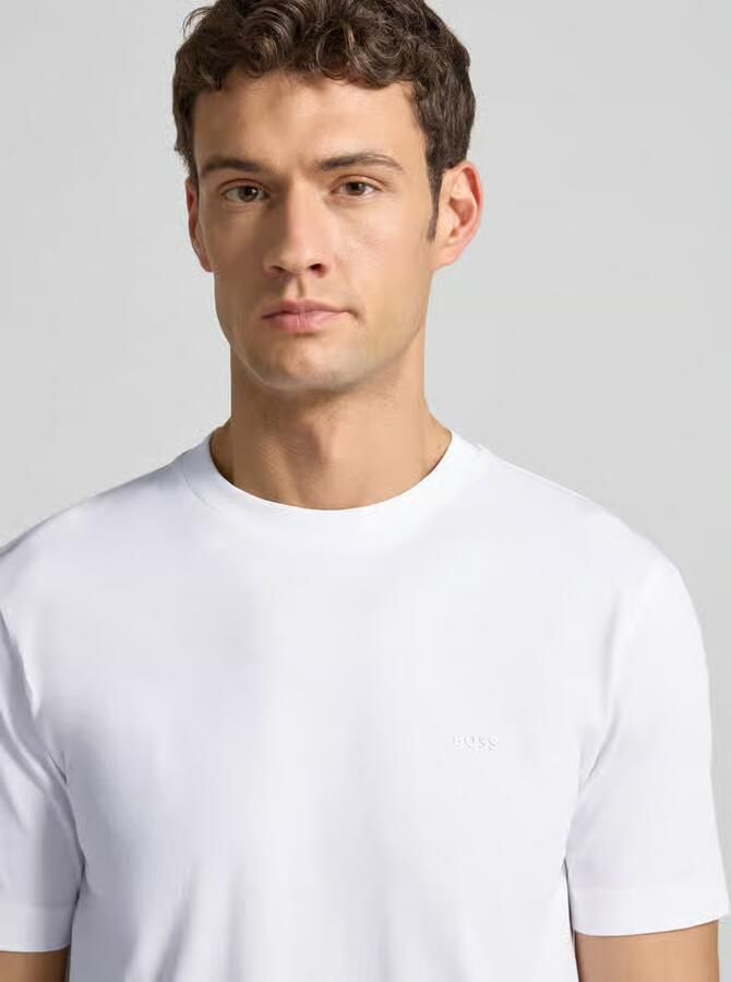 Hugo Boss Katoenen Logo T-Shirt Thompson 01 White Heren - Foto 2