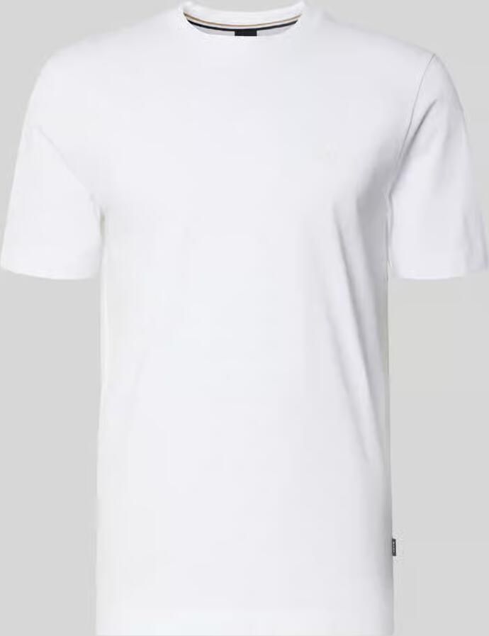 Hugo Boss Katoenen Logo T-Shirt Thompson 01 White Heren
