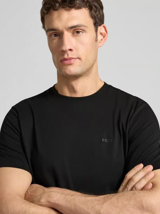 Boss Zwart T-shirt met rubberen logo Black Heren - Foto 2