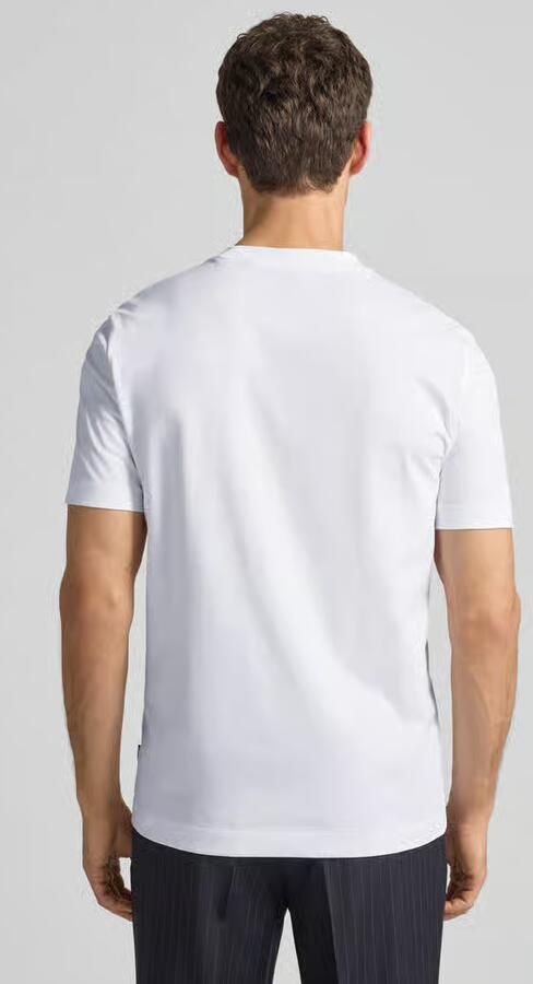Hugo Boss Katoenen Logo T-Shirt Thompson 01 White Heren - Foto 2