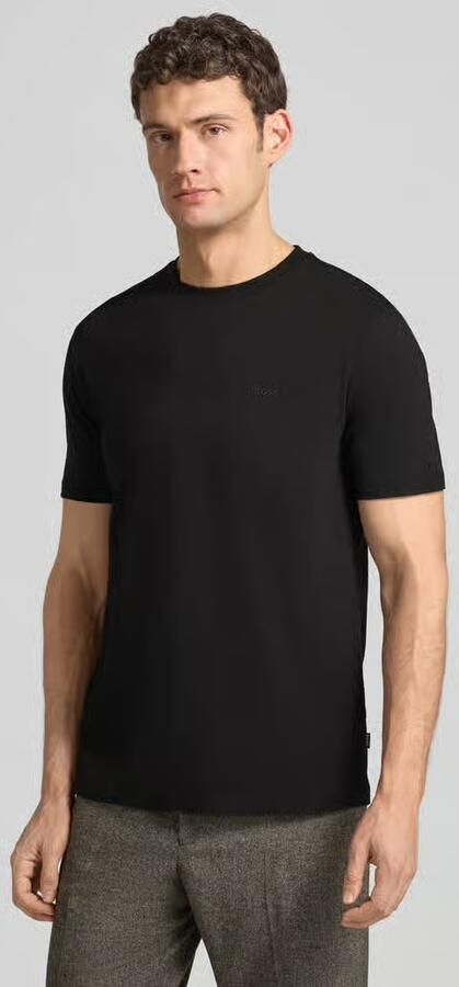 Boss Zwart T-shirt met rubberen logo Black Heren - Foto 4