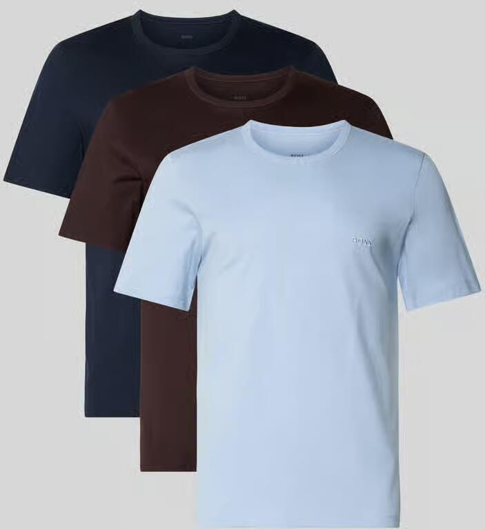 Boss T-shirtset met logo-opschrift in set van 3