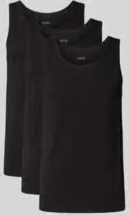 Boss Tanktop met labeldetail in een set van 3 stuks model 'Modern'