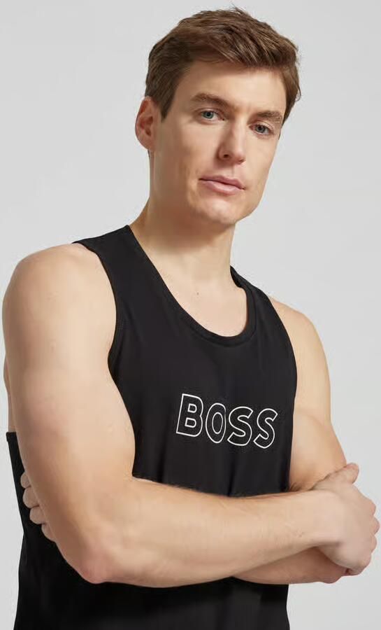 Boss Tanktop met labelprint model 'Beach' - Foto 2