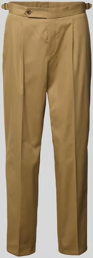 Boss Tapered bandplooibroek van katoenmix model 'PERINO' - Foto 2