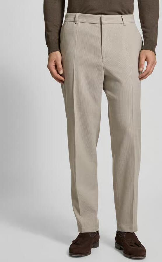 Boss Tapered fit chino met persplooien model 'Genius' - Foto 2