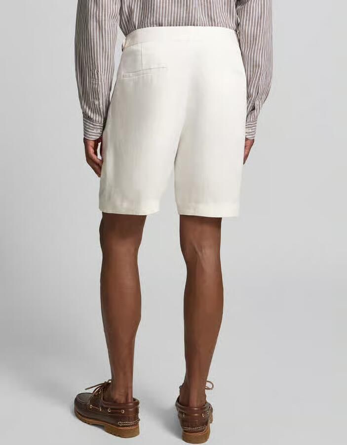 Boss tapered fit short van puur linnen model 'PERIN' - Foto 2