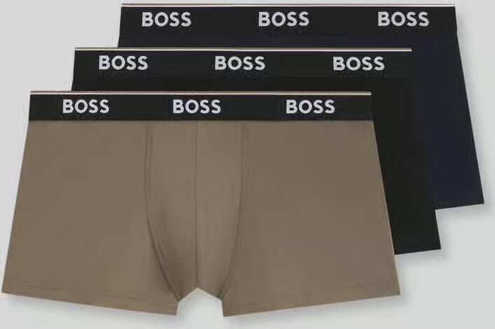 Boss Trunks van katoenmix in een set van 3 model 'Power' - Foto 3