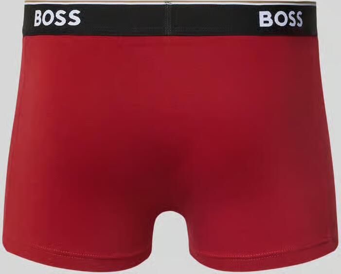 Boss Trunks van katoenmix in een set van 3 model 'Power' - Foto 3