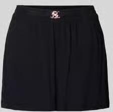 Boss wide fit bermuda met logo-applicatie