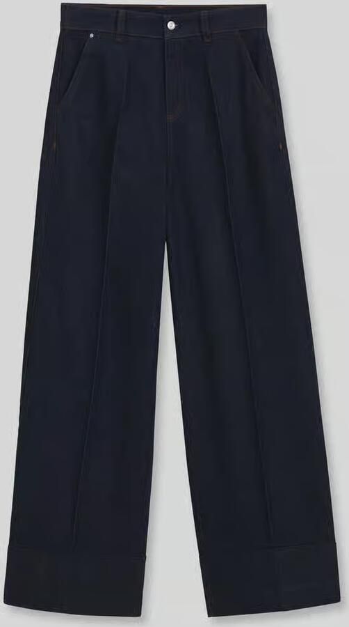 Boss Wide leg baggy jeans van katoenmix