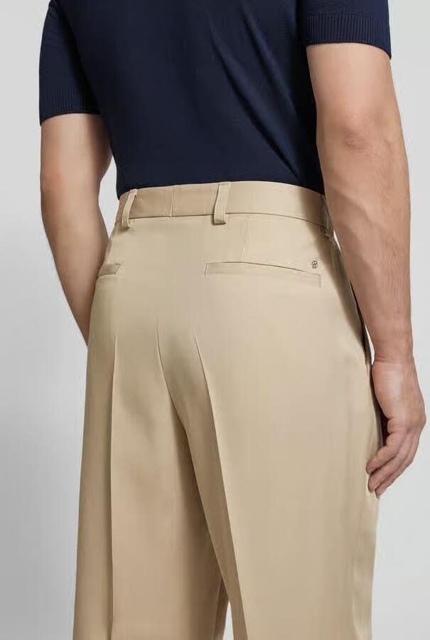 Boss Wide leg bandplooibroek van Lyocell Model 'C-PAT-BB-DPL-262'