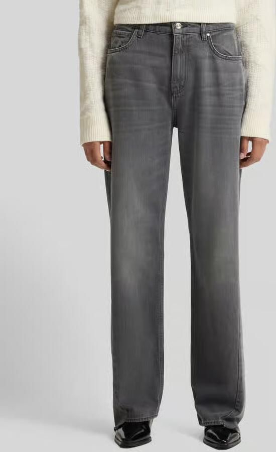 Boss Wide leg boyfriend jeans van een mix van katoen en lyocell - Foto 2