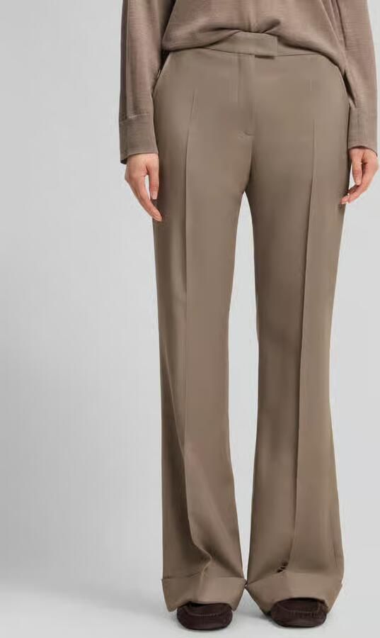 Boss Wide Leg broek van viscosemix model 'Talia5' - Foto 2