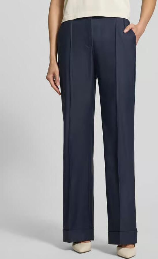 Boss Wide Leg broek van viscosemix model 'Talia5' - Foto 3