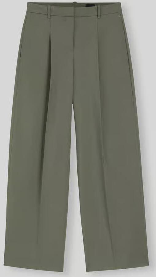 Boss Wide leg broek van zuivere scheerwol met bandplooien - Foto 2
