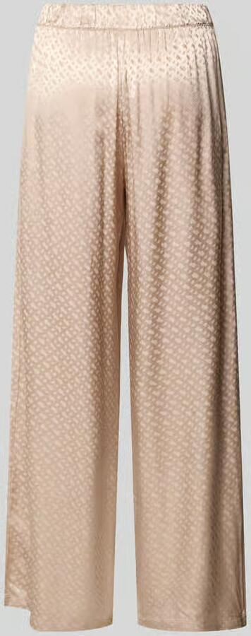 Boss Wide leg pyjamabroek van pure viscose model 'MONOGRAM_PANTS'